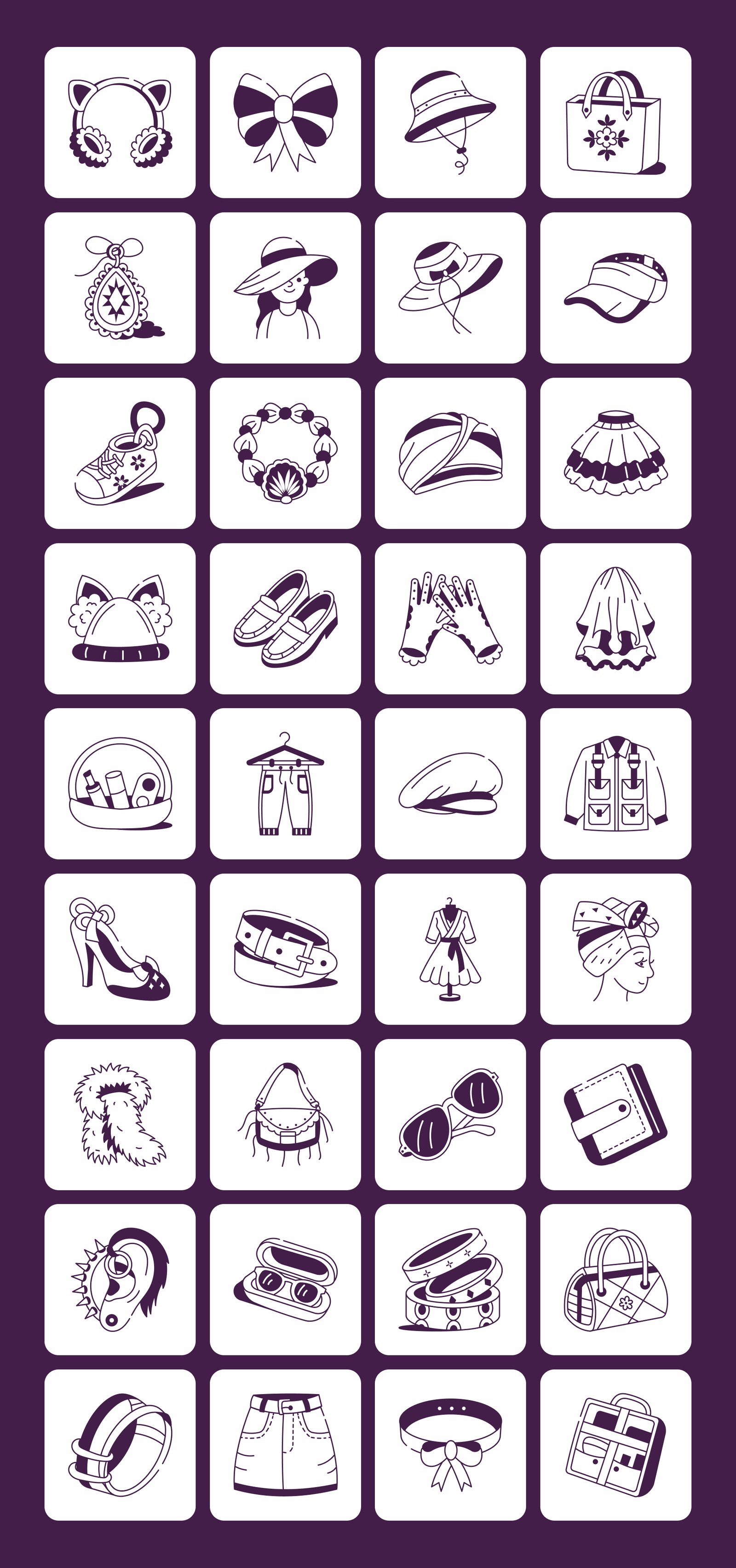 Fashion Drawings Illustration Set