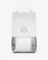 Matte Metallic Package with Paper Label Mockup