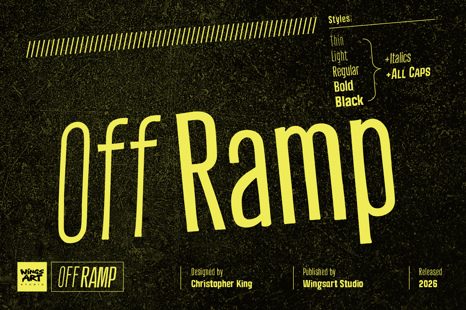 Off Ramp - An Industrial Sans-Serif Font Inspired by Roadside Lettering - Fonts