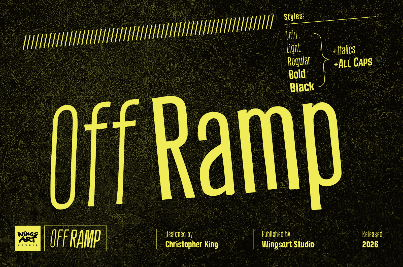 Off Ramp - An Industrial Sans-Serif Font Inspired by Roadside Lettering