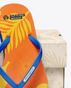Flip Flops with Box Mockup