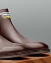 Pair of Chelsea Boots with Shoe Box Mockup