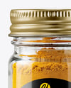 Glass Spice Jar with Turmeric Mockup