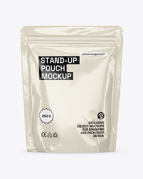 Glossy Stand-up Pouch Mockup