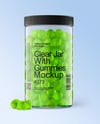 Plastic Jar with Gummies Mockup