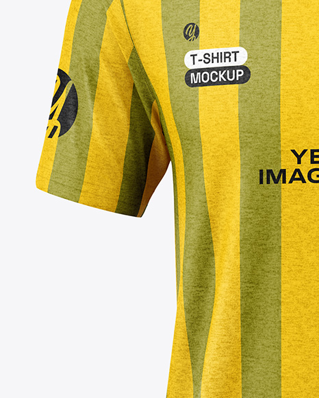 V-Neck Heather T-Shirt Mockup - Front View