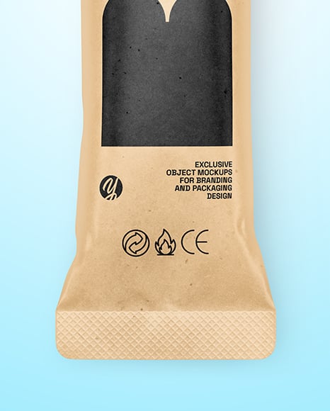 Kraft Stick Sachet Mockup