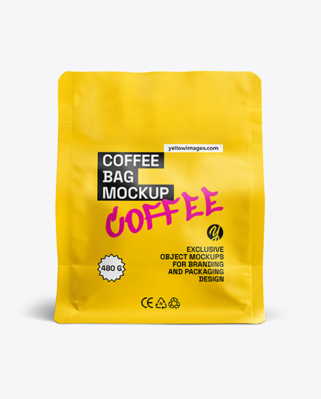Matte Coffee Bag Mockup