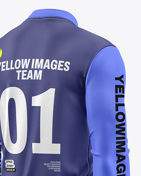 Jersey Mockup - Back Half Side View