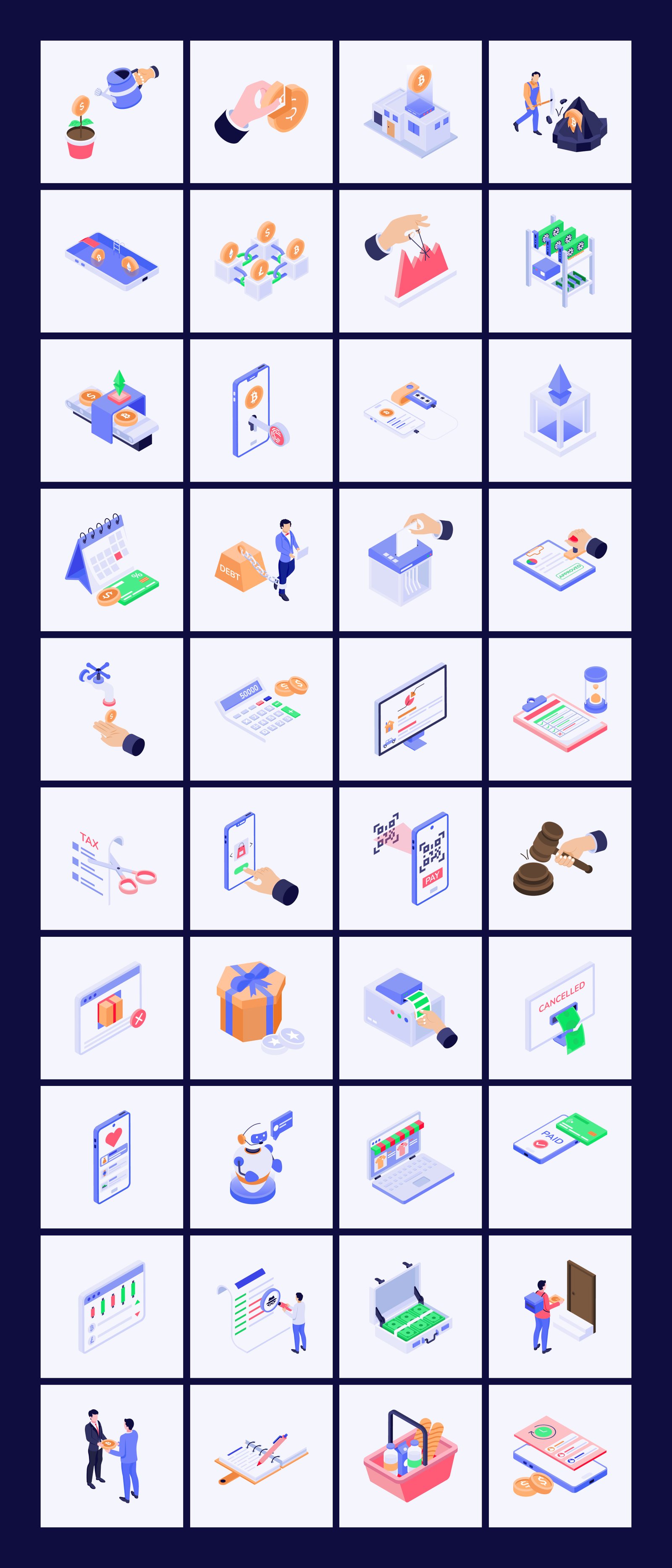 Everyday Isometric Icons Bundle