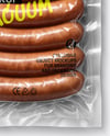 Clear Plastic Flow-Pack with Sausages Mockup