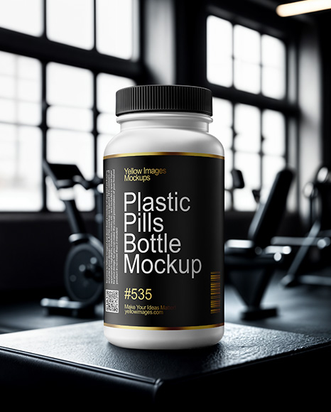 Plastic Pill Bottle Mockup