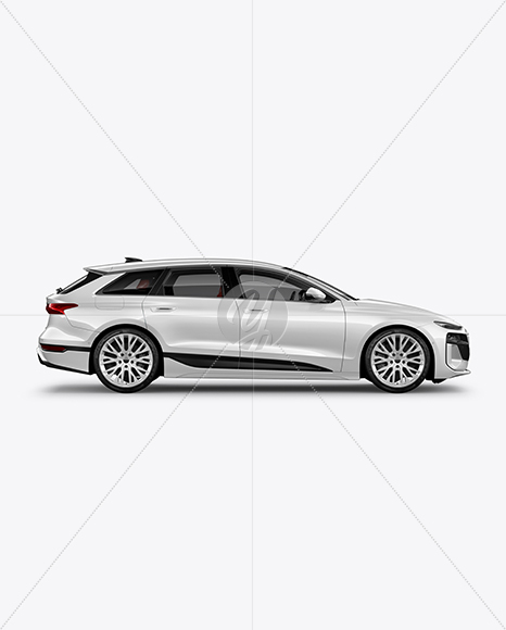 Electric Sportback Car Mockup - Side View