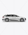 Electric Sportback Car Mockup - Side View