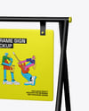 A-Frame Sign Mockup - Side view