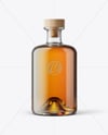 Whiskey Bottle with Wooden Cap Mockup