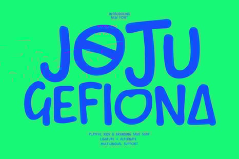 Joju Gefiona Playful Kids Branding Sans Serif - Fonts