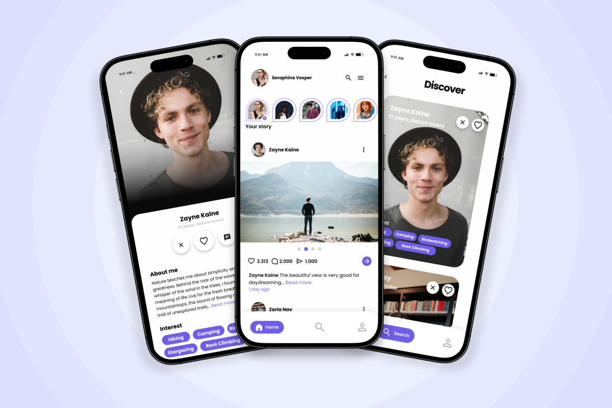 Crushy - Bold Social &amp; Dating App UI Kit