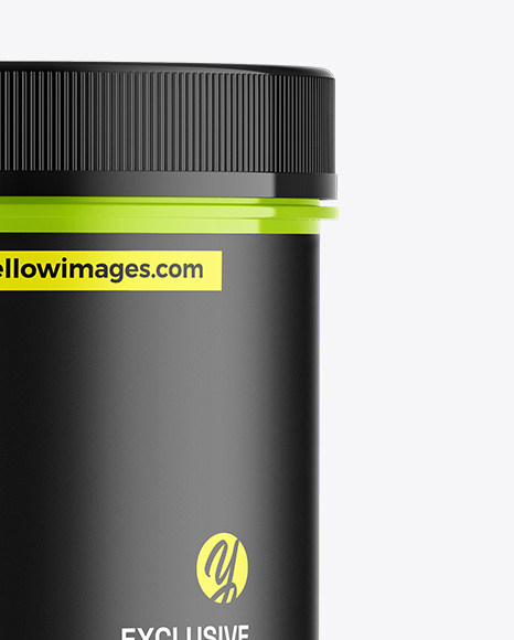 Glossy Protein Jar Mockup