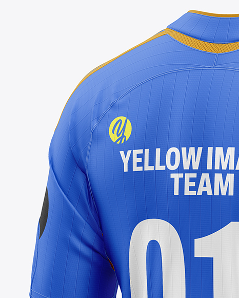 Soccer Kit Mockup - Back Half Side View