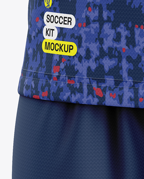 Soccer Kit Mockup - Half Side View