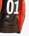 Mesh Jersey Mockup - Back Half Side View