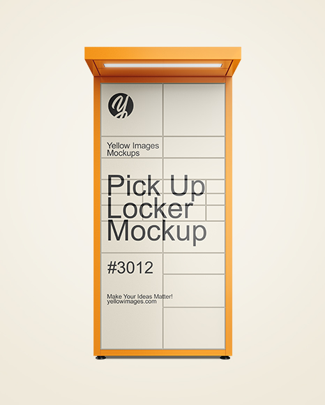 Pick Up Locker Mockup - Front View