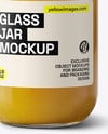 Glass Jar with Chicken Bone Broth Mockup