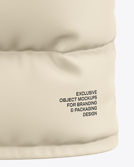 Men's Long Down Jacket Mockup - Back view