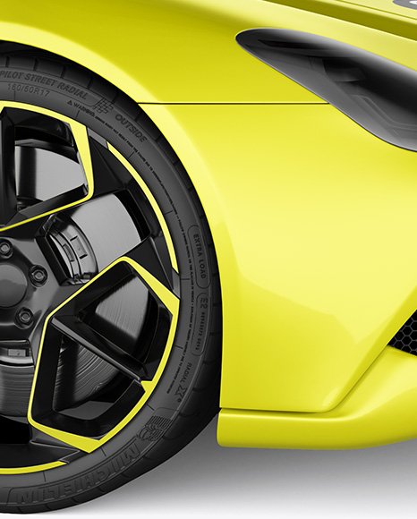 Sport Car Mockup - Side View