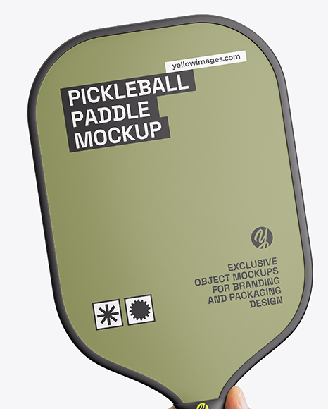 Pickleball Paddle in a Hand Mockup