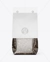 Transparent Package with Chia Seeds Mockup