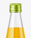Clear Glass Bottle With Orange Juice Mockup