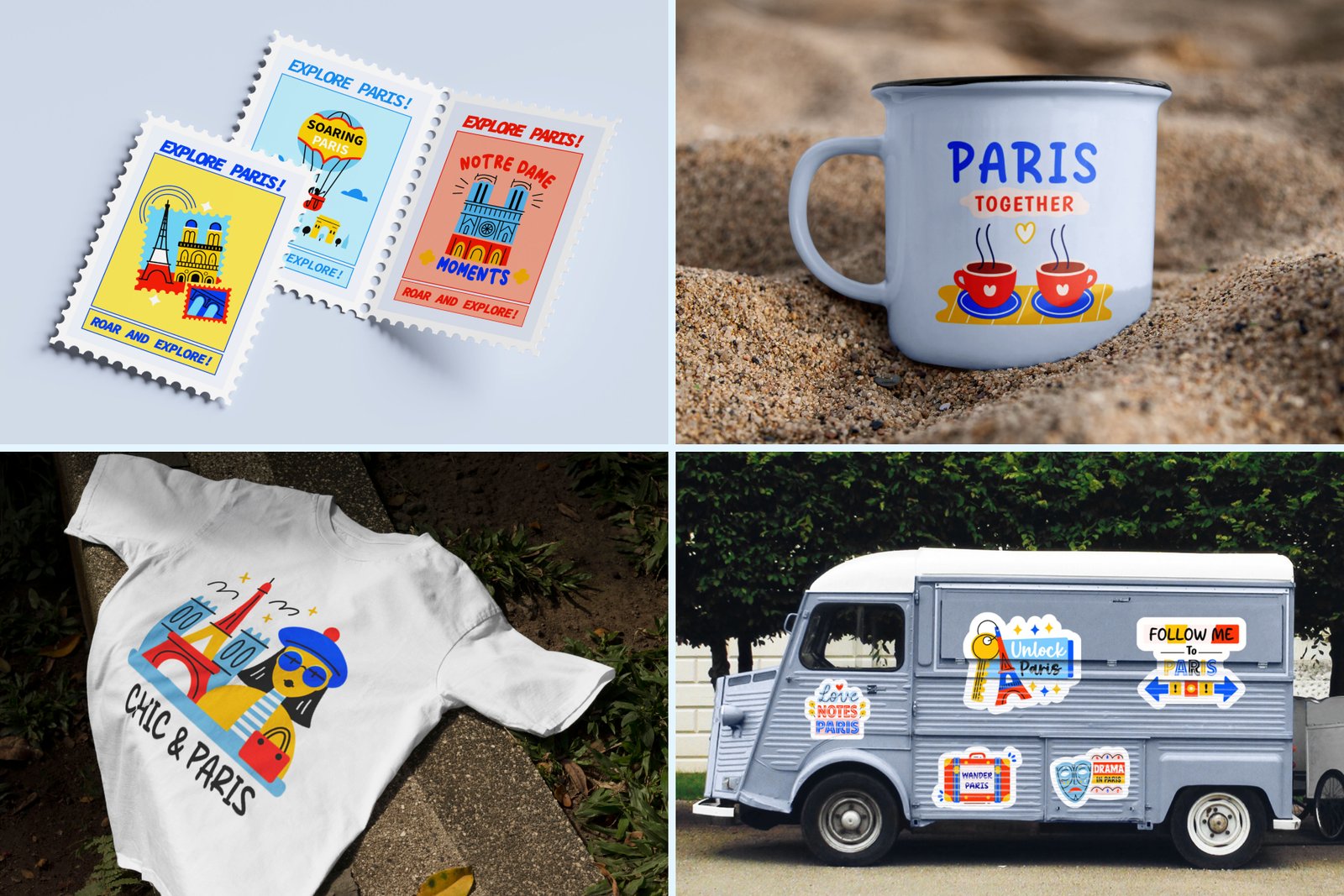 Paris Stickers Set