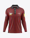 Men's Long Sleeve Polo Shirt Mockup - Front View