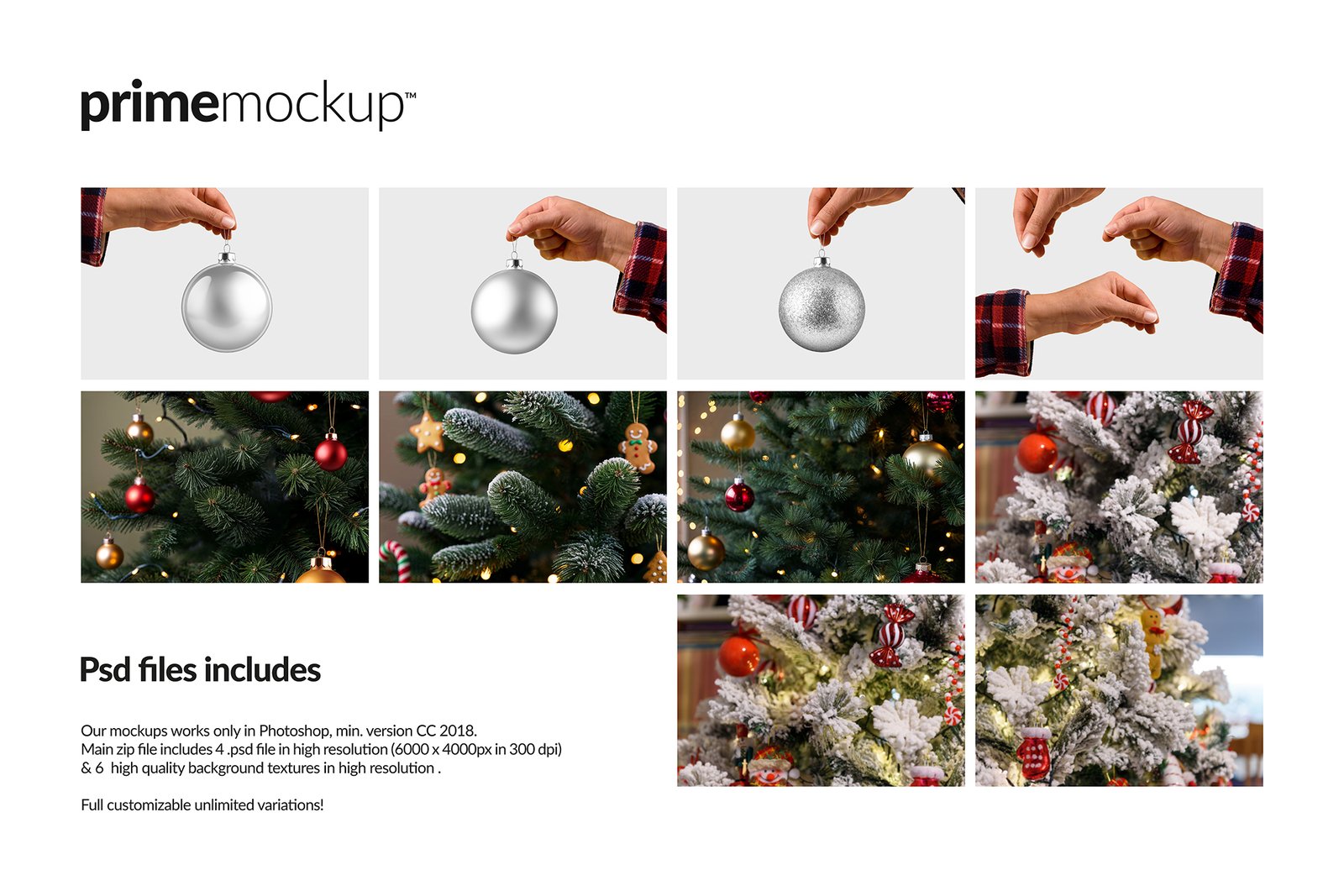 Hand Holding Christmas Ball Ornament Mockup Scene