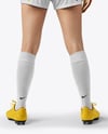 Female Goalkeeper Wearing Long Sleeve Soccer Jersey Mockup