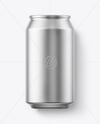 330ml Matte Metallic Aluminium Drink Can Mockup