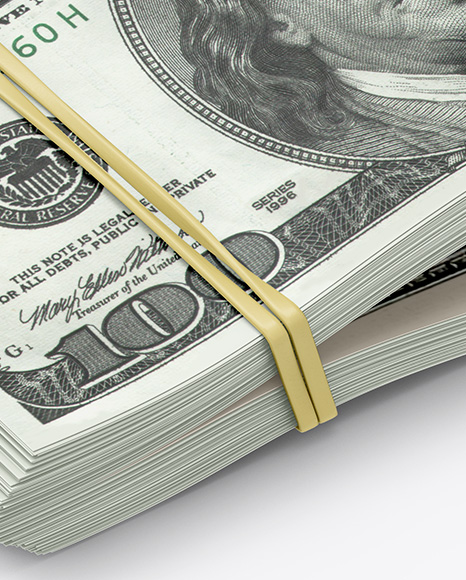 Money Bended Stack Mockup