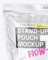 Clear Plastic Stand-Up Pouch Mockup