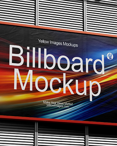 Street Billboard on a Wall Mockup