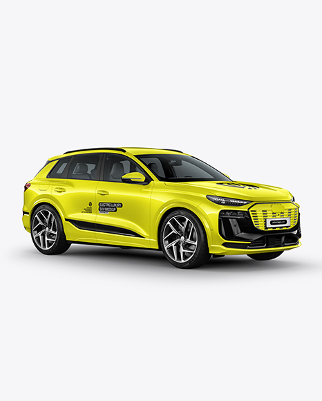 Electric Premium SUV Mockup - Half Side View - Vehicle wrap mockup