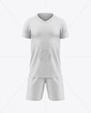 Kids V-Neck Sports Kit Mockup - Front View