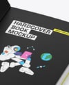 Opened Hardcover Book Mockup