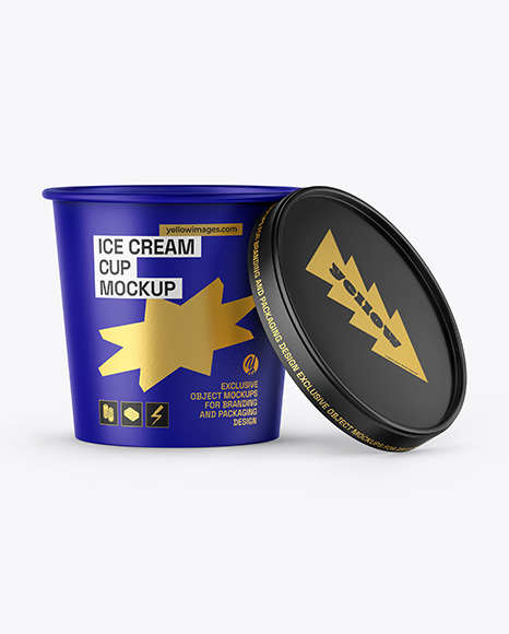 Matte Ice Cream Cup Mockup