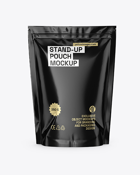 Glossy Stand-up Pouch Mockup
