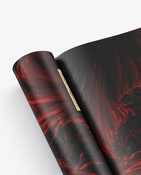 Opened Magazine Mockup - Half Side View