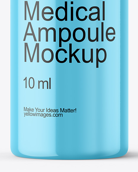 Glossy Medical Ampoule Mockup
