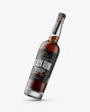 Tall Black Rum Bottle Mockup