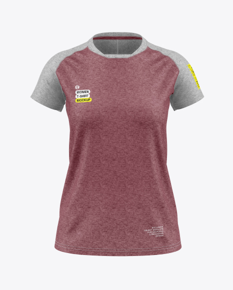 Heather T-Shirt Mockup - Front View
